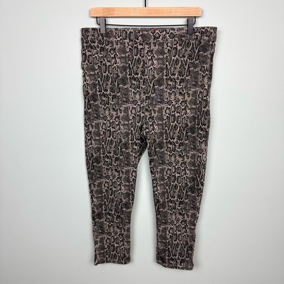 Spanx Jean-ish Ankle Leggings in Python Snake Print Size 1X - Picture 2 of 8